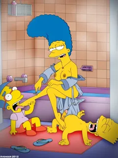 bart cuming from marge's feet