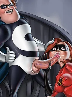 elastigirl giving blowjob to syndrome