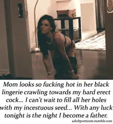 mom crawling for son's cock.