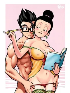 dragon ball- gohan likes to play with his mom