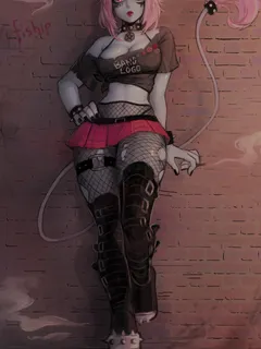 cute punk-goth fangirl chick (by fiship)