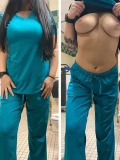 on/off nurse in teal scrubs