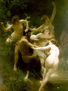 a satyr with women