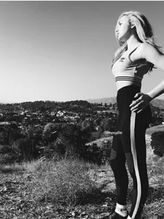 peyton list is looking sexy as hell with big boobs in sports bra and big ass in yoga pants