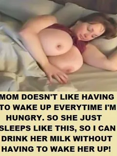 sleeping milk mom