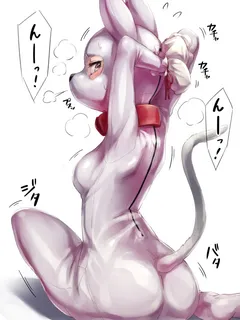 pet trapped in a puppy suit, unable to reach the zipper to free herself because of her bondage mitts [purinpu]