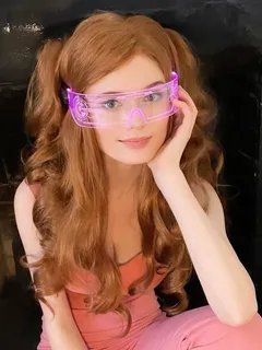 no, avalon, you can't wear those to keep cum out of your eyes...