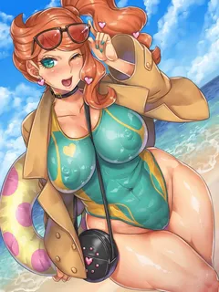 sexy redhead in the swimsuit - sonia - pokemon - nintendo