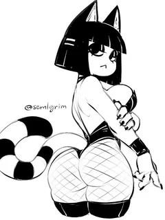 goth ankha bunnysuit