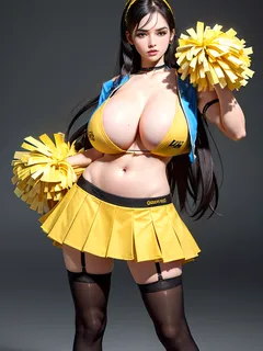 ai art | busty cheerleader 4